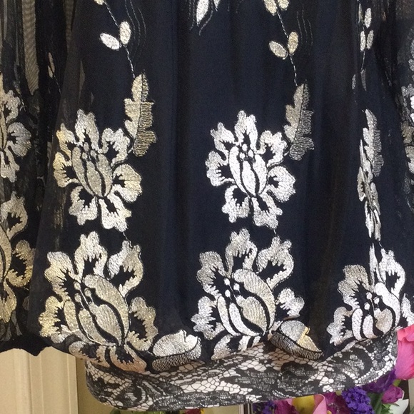 EUC Alfani Embroidered Formal Top, XL - Picture 7 of 10